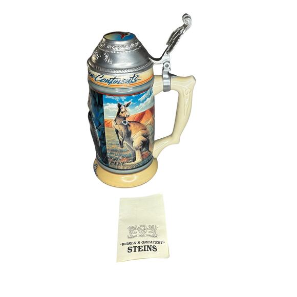 Vintage Budweiser Australia Stein Koala Lidded Animals of Continents Collectible - Picture 1 of 11